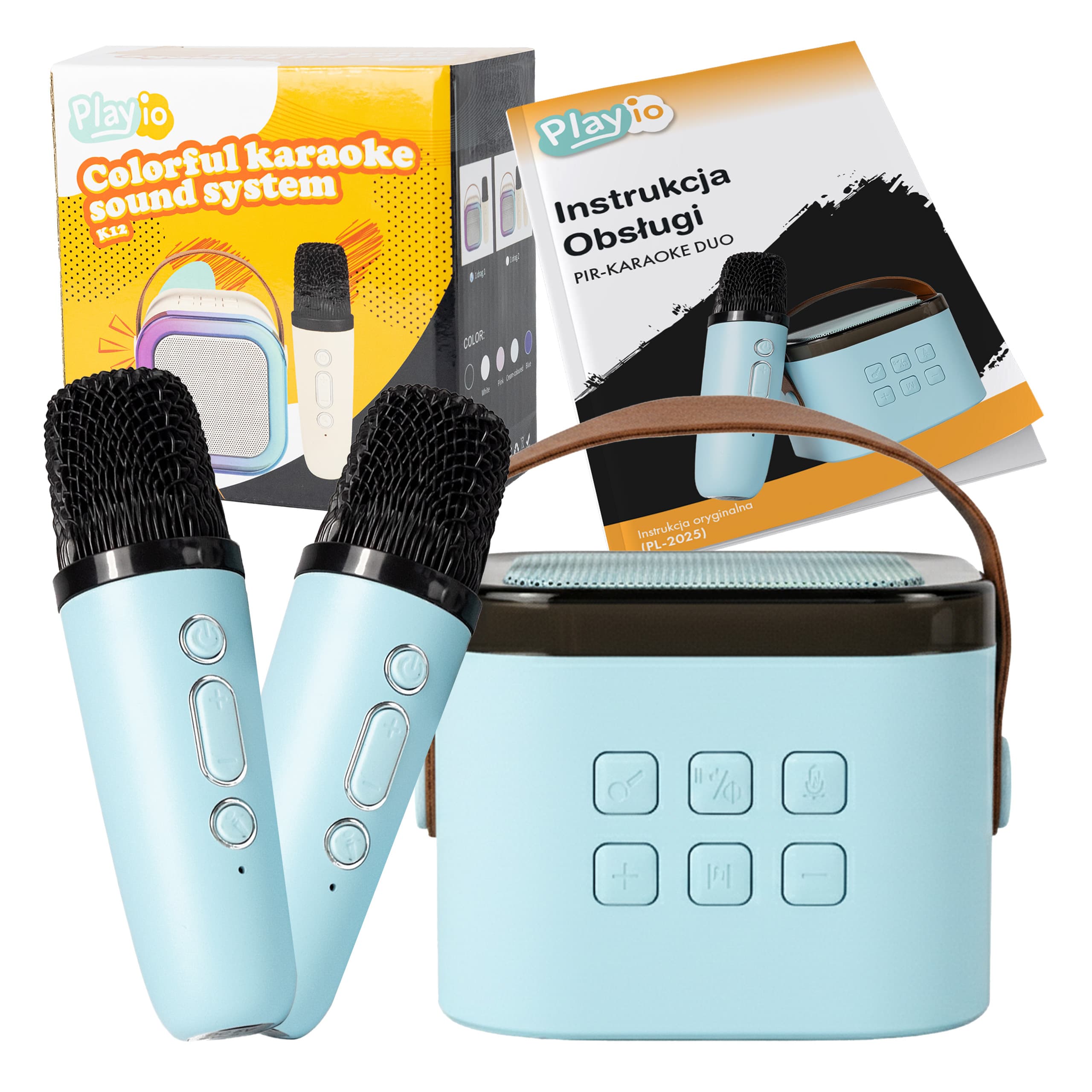 Karaoke dla Dzieci Bluetooth ze Zmianą Głosu i 2 Mikrofonami